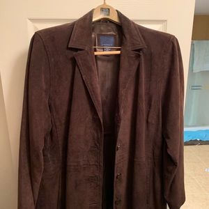 Brown suede women’s jacket